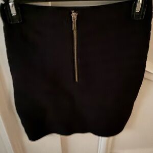 bebe Black Pencil Skirt with Exposed Back Zip
